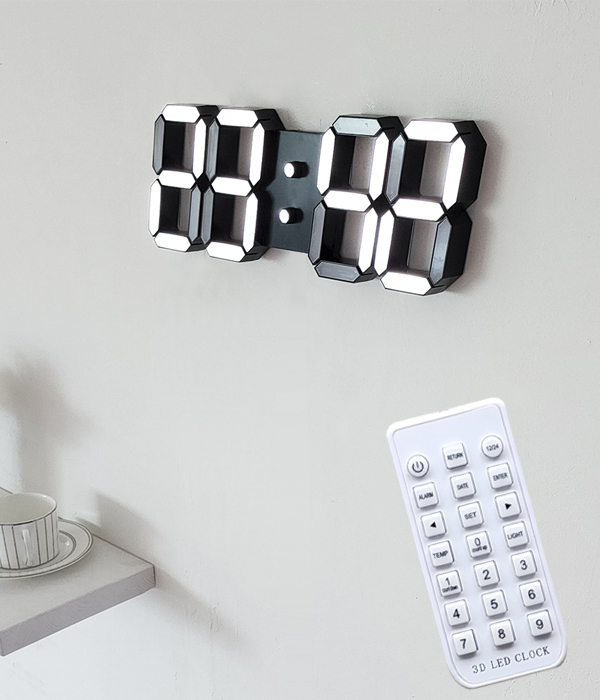 인디 LED 시계벽등, 벽무드등(블랙,화이트)