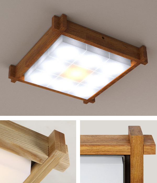 우드블록 스타크 3x3 원목 직부등 현관등 베란다조명